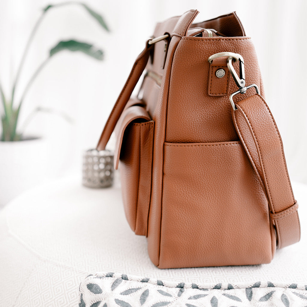 Side view of Camera handbag with Pockets and adjustable strap