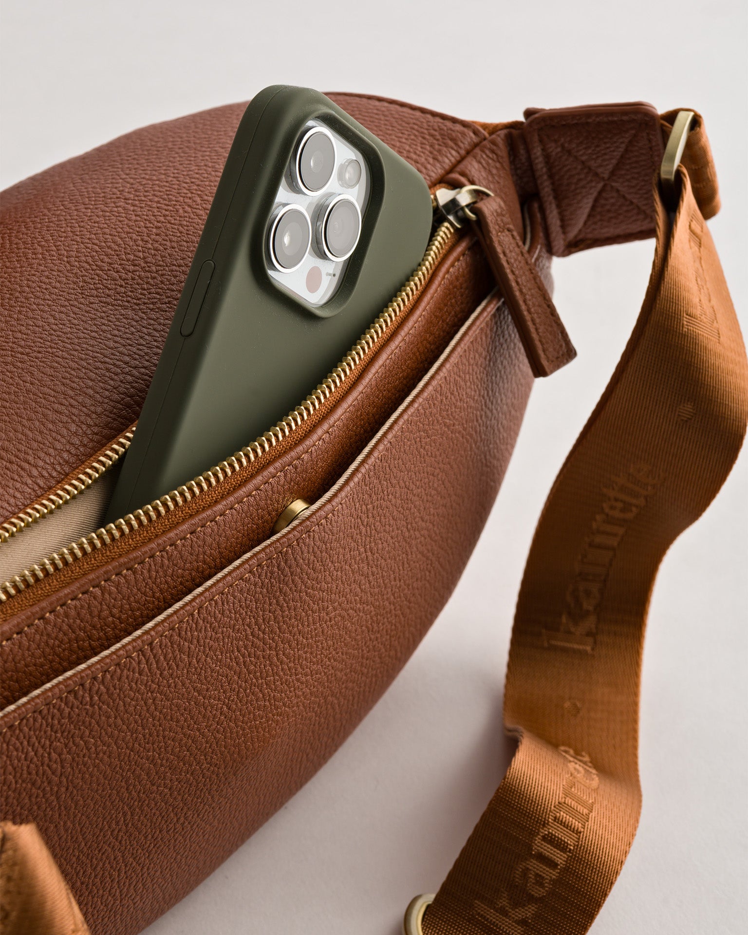 Fanny pack secure pockets and zips for phone, travel passport and camera accessories