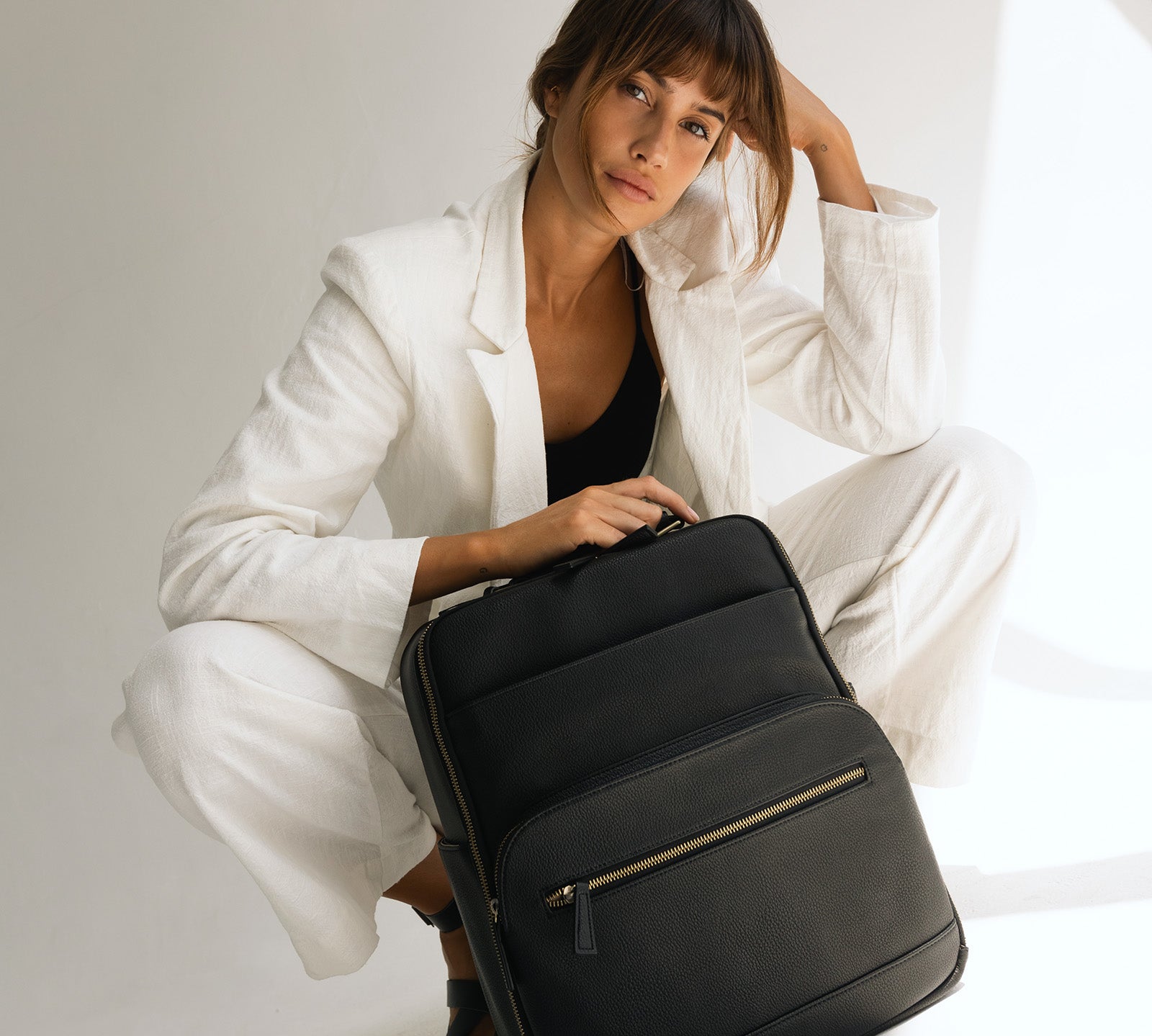 camera backpacks leather The Jenessa - Our Full Size Backpack Brown including a 16 inch laptop. Premium Camera Bags Durable